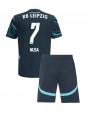 RB Leipzig Antonio Nusa #7 Ausweichtrikot für Kinder 2024-25 Kurzarm (+ Kurze Hosen)